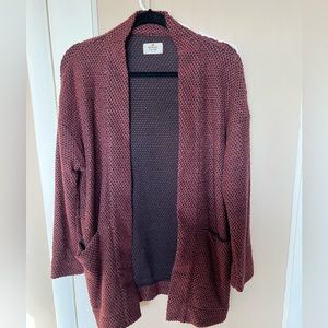 Marine Layer Birdseye Cardigan - Brown - Medium